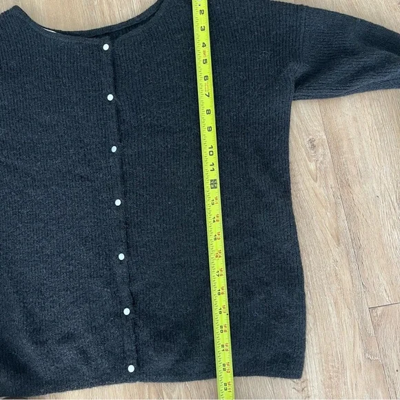 Sézane Gaspard Cardigan Black Mohair Blend Button Sweater S - Picture 10 of 10